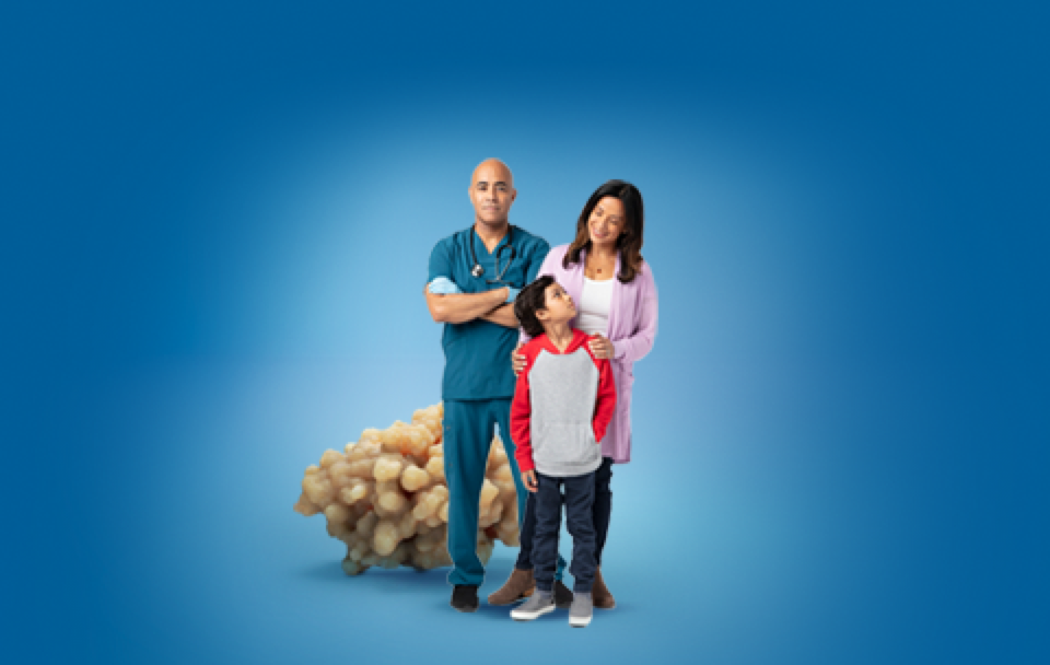 Kidney Stone and Doctor With Family - Primary Hyperoxaluria Type 1 (PH1) Testing